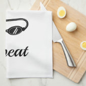 水中競技スポーツスイミングゴーグルおもしろい引用文 キッチンタオル (四つ折り)