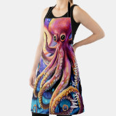 水中競技タコクラーケンタケントレパーソナライズされたス名 エプロン (インサイチュ)