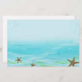 水中競技バブル 便箋 (正面/裏面)