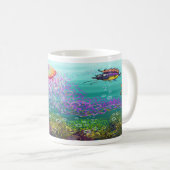 水中競技ファンタジー コーヒーマグカップ (正面右)