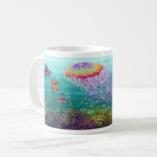 水中競技ファンタジー コーヒーマグカップ (正面左)