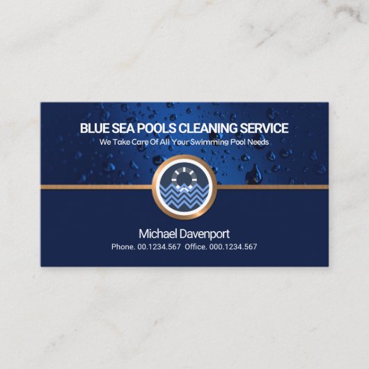 水中競技ブルーウォーターズ金ゴールドスイミングプール 名刺 (正面)