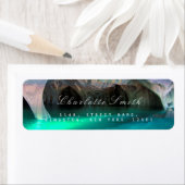 水中競技ブルー海差出人住所ラベル ラベル (インサイチュ)