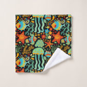 水中競技ライフカートゥーンスタイル バスタオルセット (ウォッシュタオル)