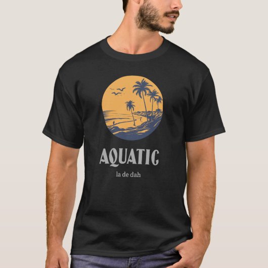 水中競技ラデダおもしろい水中競技。 Tシャツ (正面)