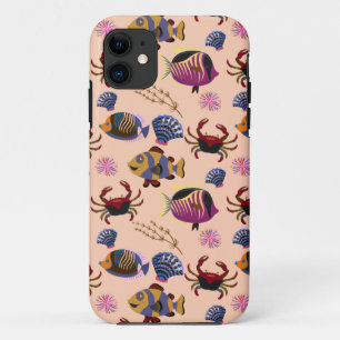 水中競技動物パターン 海水中ライフ10 iPhone 11 ケース