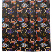 水中競技動物パターン |海水中ライフ11 シャワーカーテン (正面)