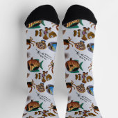 水中競技動物パターン |海水中ライフ14 ソックス (上部)