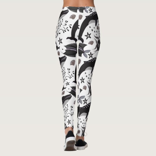 水中競技動物パターン |海水中ライフ16 レギンス (裏面)