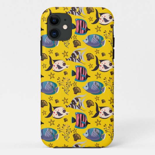 水中競技動物パターン |海水中ライフ1 Case-Mate iPhoneケース (裏面)