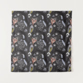 水中競技動物パターン |海水中ライフ20 タペストリー (正面(横))