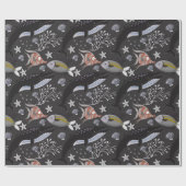 水中競技動物パターン |海水中ライフ20 ラッピングペーパー (フラット)