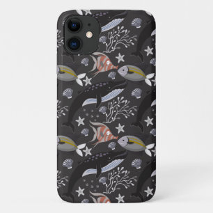 水中競技動物パターン 海水中ライフ20 iPhone 11 ケース