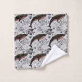 水中競技動物パターン |海水中ライフ22 バスタオルセット (ウォッシュタオル)