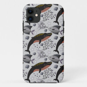 水中競技動物パターン 海水中ライフ22 iPhone 11 ケース