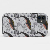 水中競技動物パターン |海水中ライフ22 Case-Mate iPhoneケース (裏面(横))