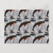 水中競技動物パターン |海水中ライフ23 ポストカード (正面)