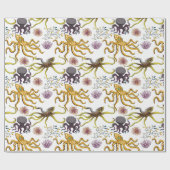 水中競技動物パターン |海水中ライフ26 ラッピングペーパー (フラット)