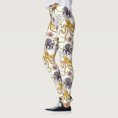 水中競技動物パターン |海水中ライフ26 レギンス (左)