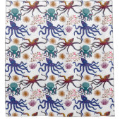 水中競技動物パターン |海水中ライフ27 シャワーカーテン (正面)