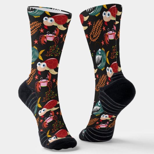 水中競技動物パターン |海水中ライフ30 ソックス (傾斜あり)