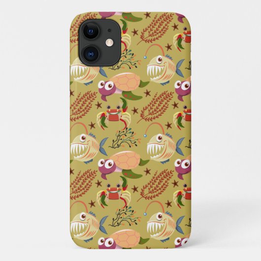 水中競技動物パターン |海水中ライフ31 Case-Mate iPhoneケース (裏面)