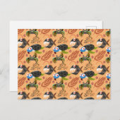 水中競技動物パターン |海水中ライフ32 ポストカード (正面/裏面)