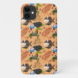 水中競技動物パターン 海水中ライフ32 iPhone 11 ケース