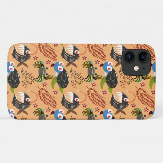 水中競技動物パターン |海水中ライフ32 Case-Mate iPhoneケース (裏面(横))