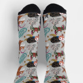 水中競技動物パターン |海水中ライフ37 ソックス (上部)