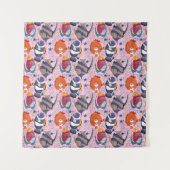 水中競技動物パターン |海水中ライフ39 タペストリー (正面(横))