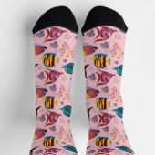 水中競技動物パターン |海水中ライフ3 ソックス (上部)