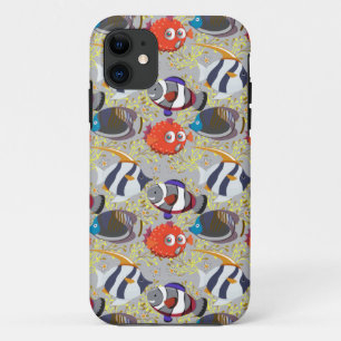 水中競技動物パターン  海水中ライフ40 iPhone 11 ケース