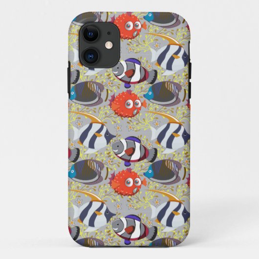 水中競技動物パターン |海水中ライフ40 Case-Mate iPhoneケース (裏面)