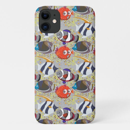水中競技動物パターン |海水中ライフ40 Case-Mate iPhoneケース (裏面)