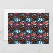 水中競技動物パターン |海水中ライフ43 ポストカード (正面/裏面)