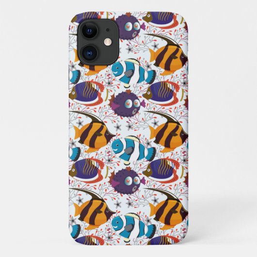 水中競技動物パターン |海水中ライフ44 Case-Mate iPhoneケース (裏面)