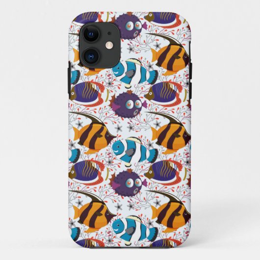 水中競技動物パターン |海水中ライフ44 Case-Mate iPhoneケース (裏面)