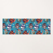 水中競技動物パターン |海水中ライフ45 ヨガマット (正面(横))
