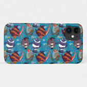 水中競技動物パターン |海水中ライフ45 Case-Mate iPhoneケース (裏面(横))