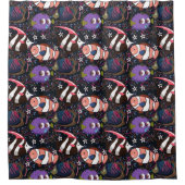 水中競技動物パターン |海水中ライフ47 シャワーカーテン (正面)