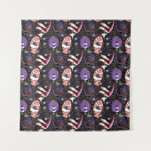 水中競技動物パターン |海水中ライフ47 タペストリー (正面(横))