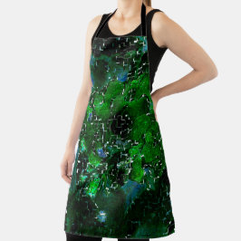 水中競技植物の池の夜の写真の欠陥モザイク エプロン