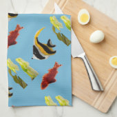 水中競技海魚 キッチンタオル (四つ折り)