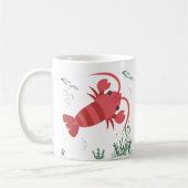 水中競技環境の赤いザリガニCoffee Mug コーヒーマグカップ (左)