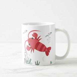水中競技環境の赤いザリガニCoffee Mug コーヒーマグカップ