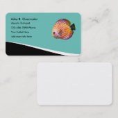 水中競技生物学者ディスカスフィッシュ 名刺 (正面/裏面)