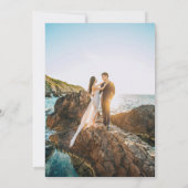 水中競技結婚サンゴピエロ魚水彩写真 招待状 (裏面)