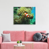 水中競技航海の写真海洋動物写真 キャンバスプリント (インサイチュ (リビング))