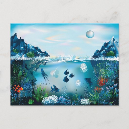 水中競技風景 ポストカード (正面)